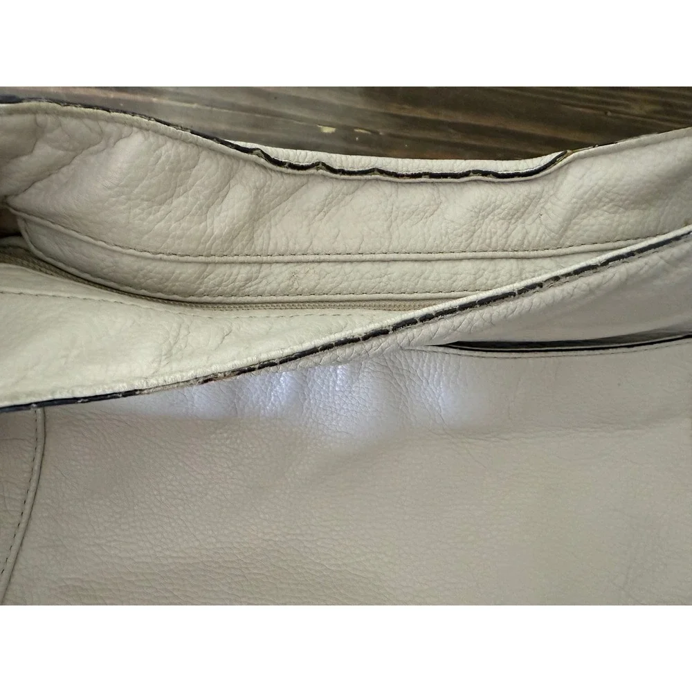Michael Kors Beige Leather Hobo Bag Gold Hardware Designer Purse Shoulder‎ Bag